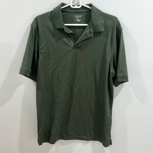 Roundtree & Yorke Travel Smart Polo Shirt Medium Green Mens Performance